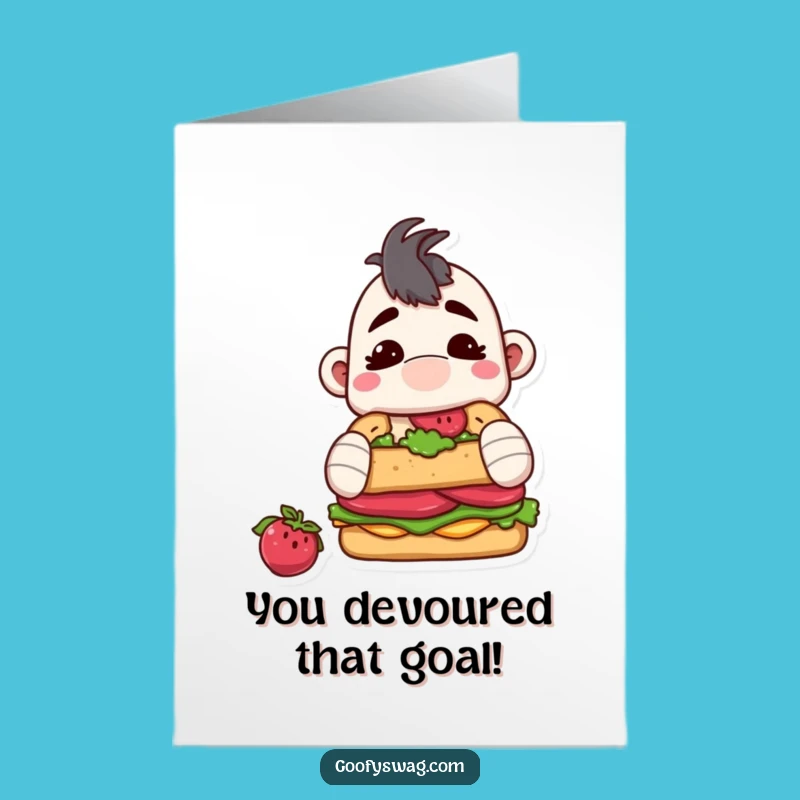 Free Printable Congrats Card: Sock Puppet Sandwich Thief for a Funny Downloadable Gift