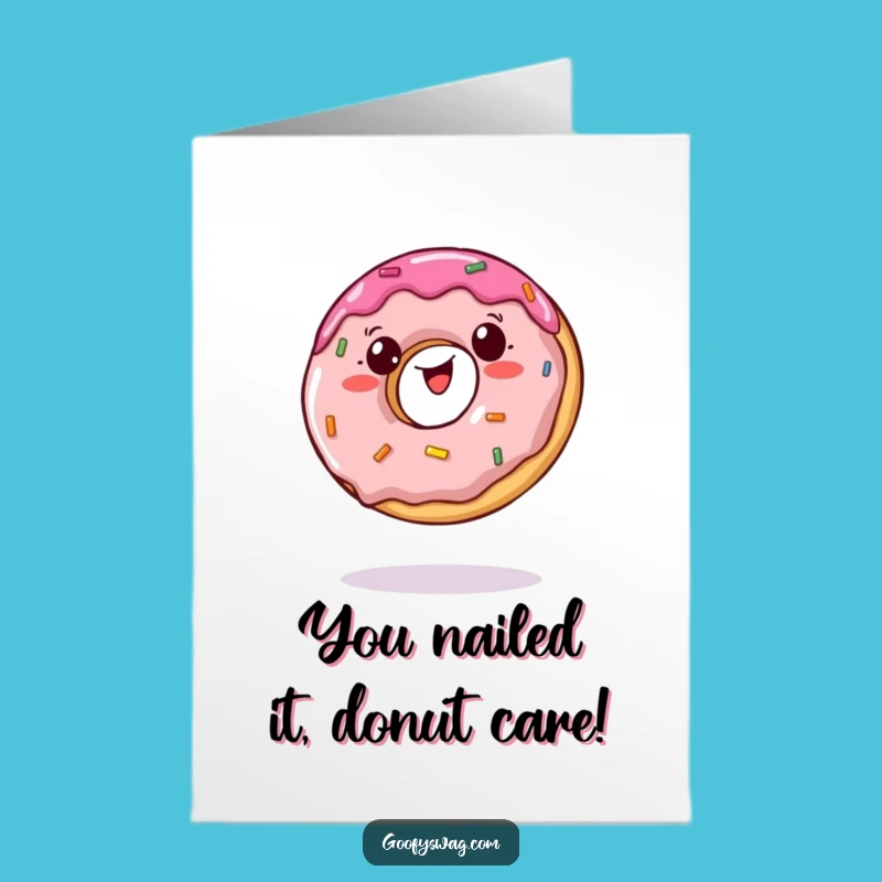 Free Printable Donut Card: Funny Balancing Act for Congratulations, Perfect Downloadable Gift