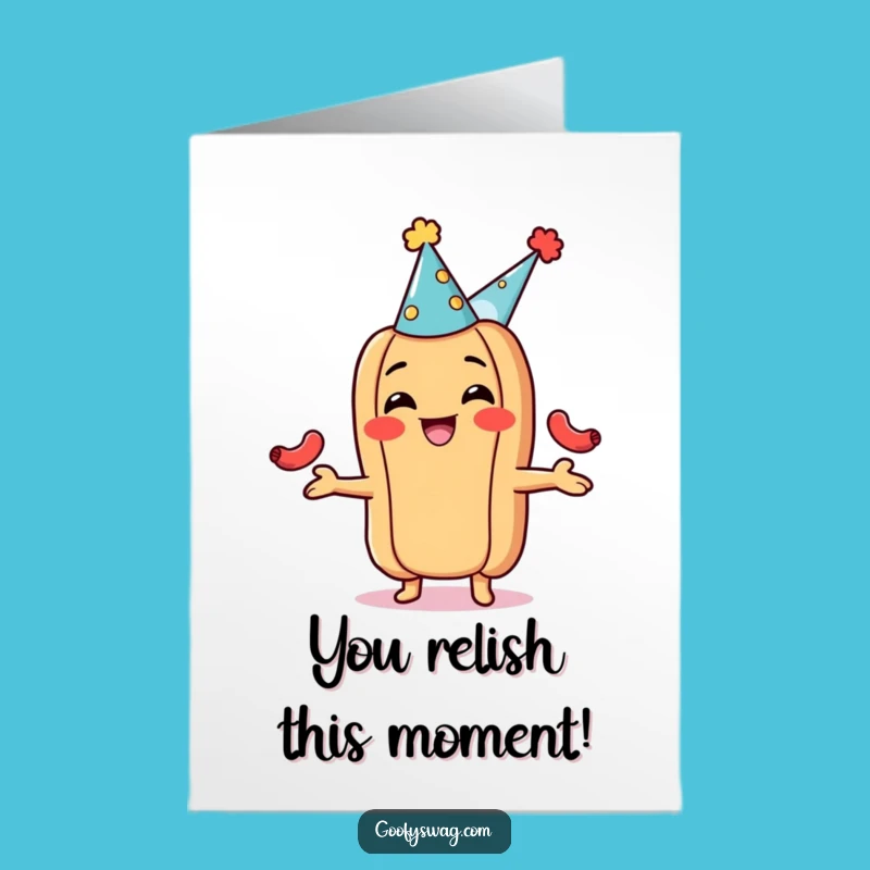 Free Printable Hot Dog Juggling Congrats Card: Playful Downloadable Gift for Celebrating Success