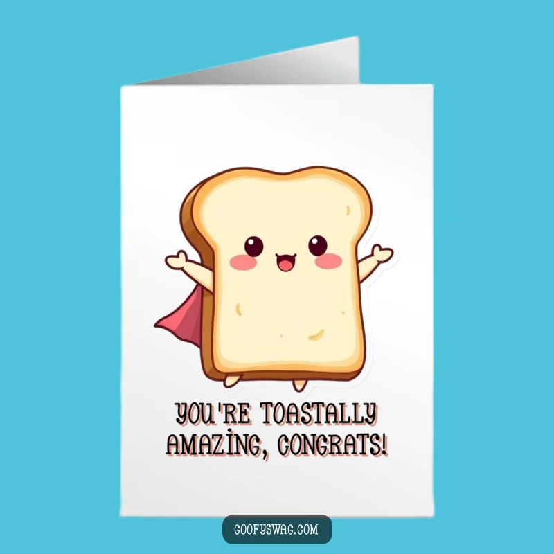 Free Printable Congrats Card: Flying Toast Hero, Fun Downloadable Gift!