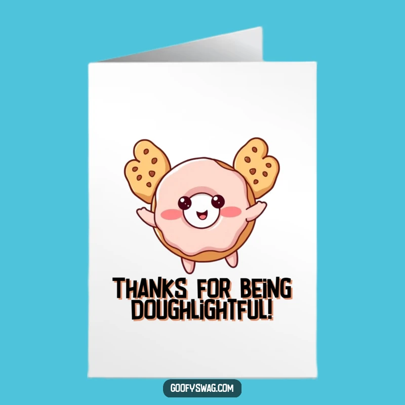 Cute Free Printable Donut Thank You Card - Cookie Winged Thanks!