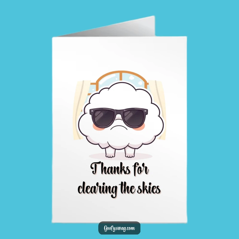 Free Printable Thank You Card: Grumpy Cloud's Thanks, Funny Downloadable Gift