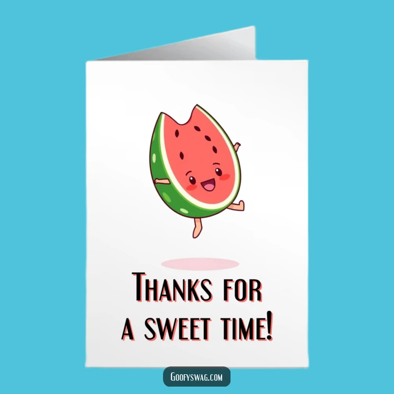 Free Printable Watermelon Backflip Thank You Card: Sweet Downloadable Gift for Expressing Gratitude