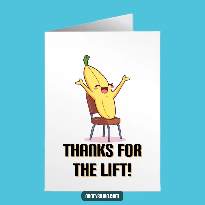 Funny Free Printable Banana Peel Thank You Card - Backflip Thanks!