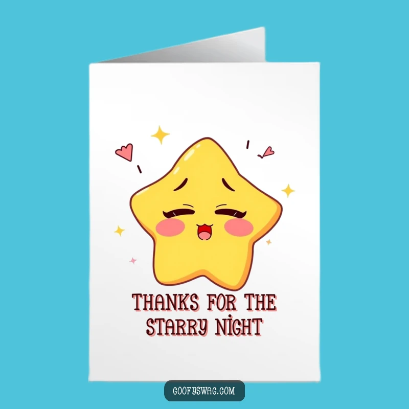 Free Printable Sleepy Star Thank You Card: Rainbow Yawn Humor Downloadable Gift