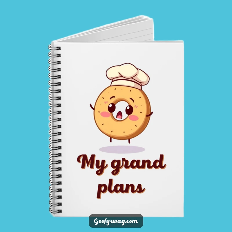 Funny Bagel Chef Notebook: Jot Down Ideas with Surprised Flipping Design