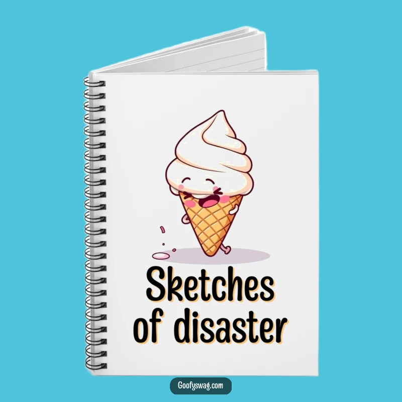 Funny Clumsy Ice Cream Notebook: Jot Down Your Sweet Mistakes