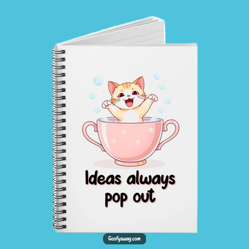 Funny Cat Teacup Notebook: Jot Down Ideas with Hilarious Surprise, Perfect Journal