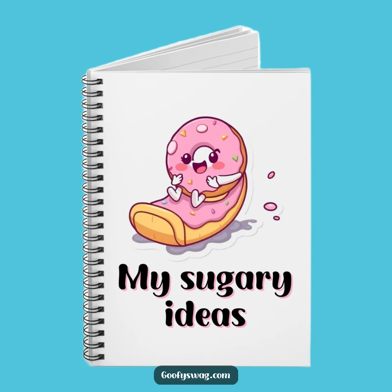 Funny Donut Slide Notebook: Journaling Playful Character, Perfect Gift for Sweet Notes