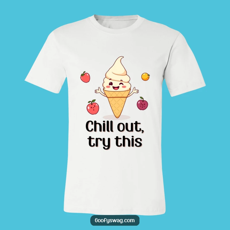 Funny Juggling Ice Cream Cone T-Shirt: Coolest Summer Gift Ever