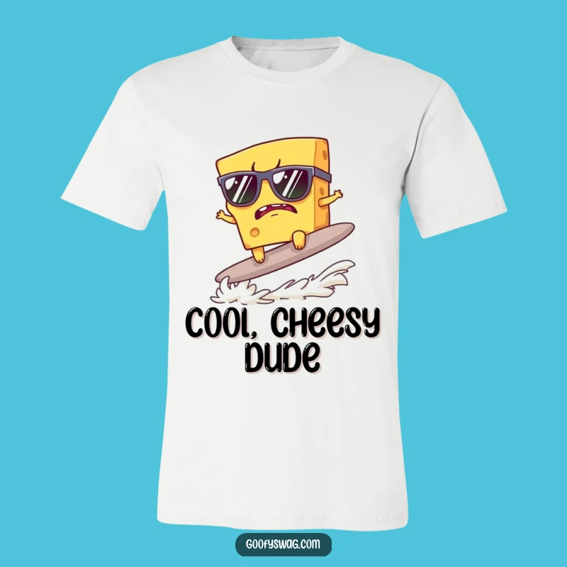 Funny Grumpy Cheese Surfer T-Shirt: Sunglass Style, Ultimate Funny Gift Tee