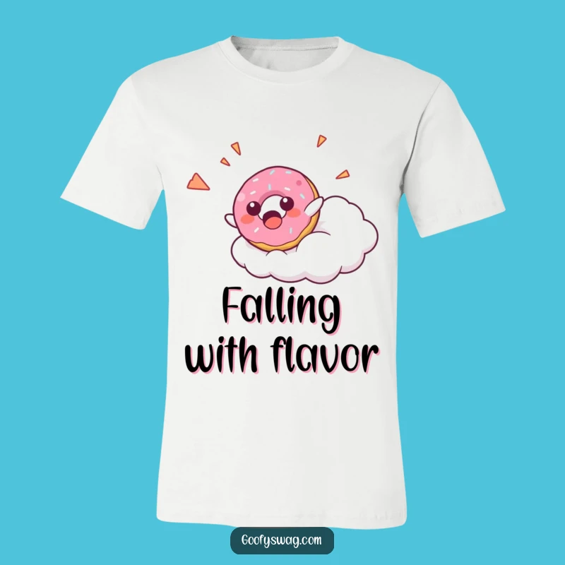 Funny Donut Falling T-Shirt: Wear Your Hilarious Surprise with Sweet Style