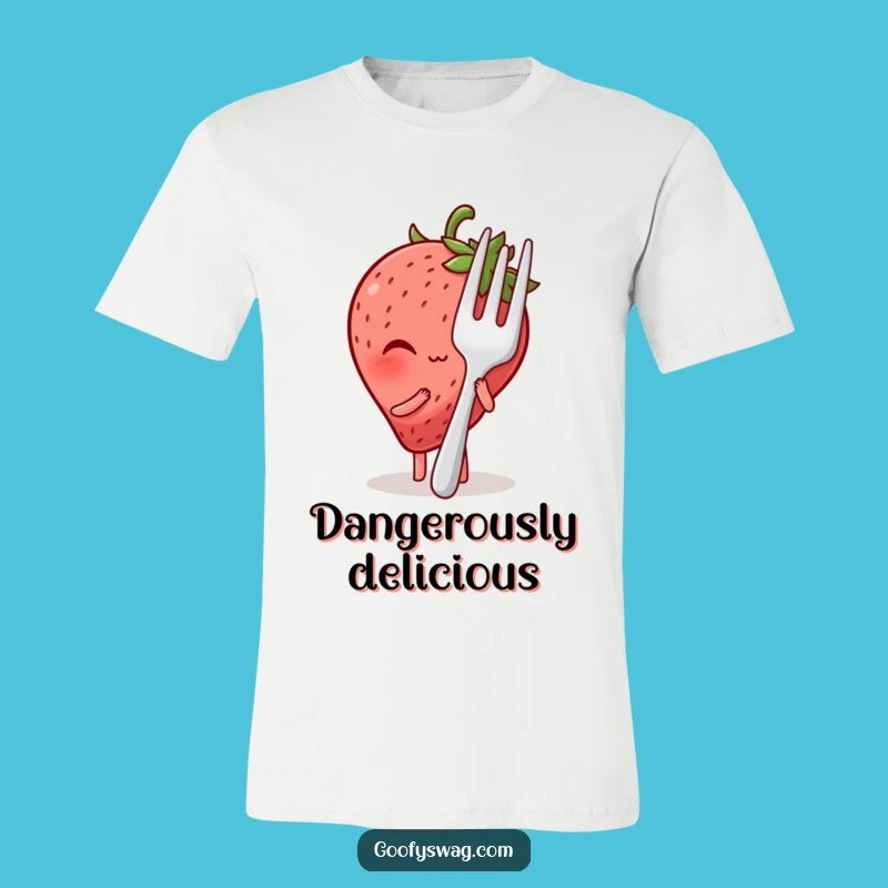 Funny Blushing Strawberry T-Shirt: Adorable and Humorous Apparel for a Giggle