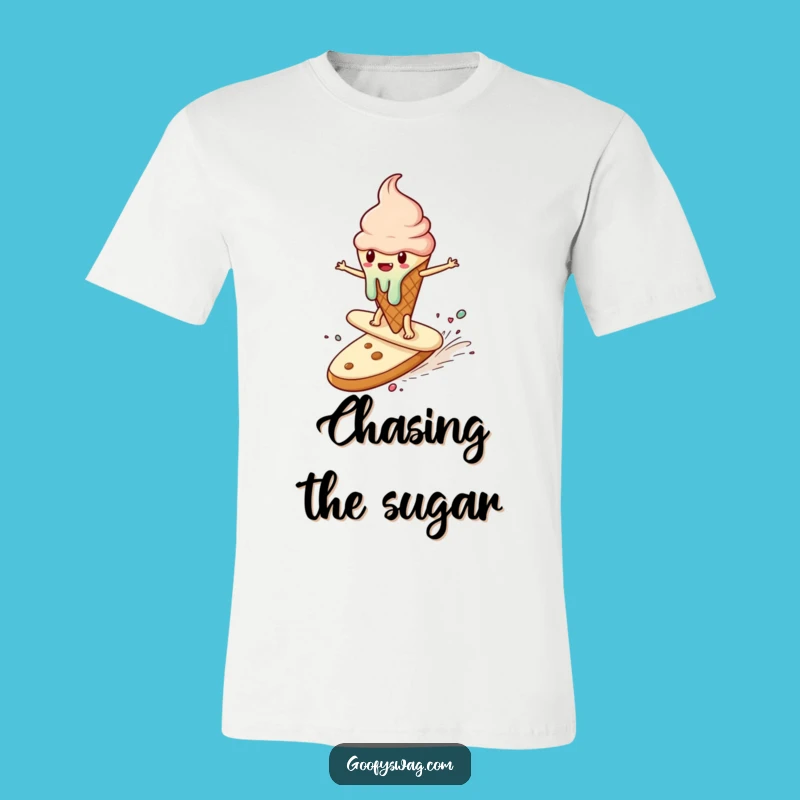 Funny Ice Cream Cone Surf T-Shirt - Embrace the Sweet Chaos
