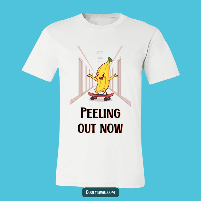 Funny Skateboarding Banana Peel T-Shirt - Ride the Laughs in Style
