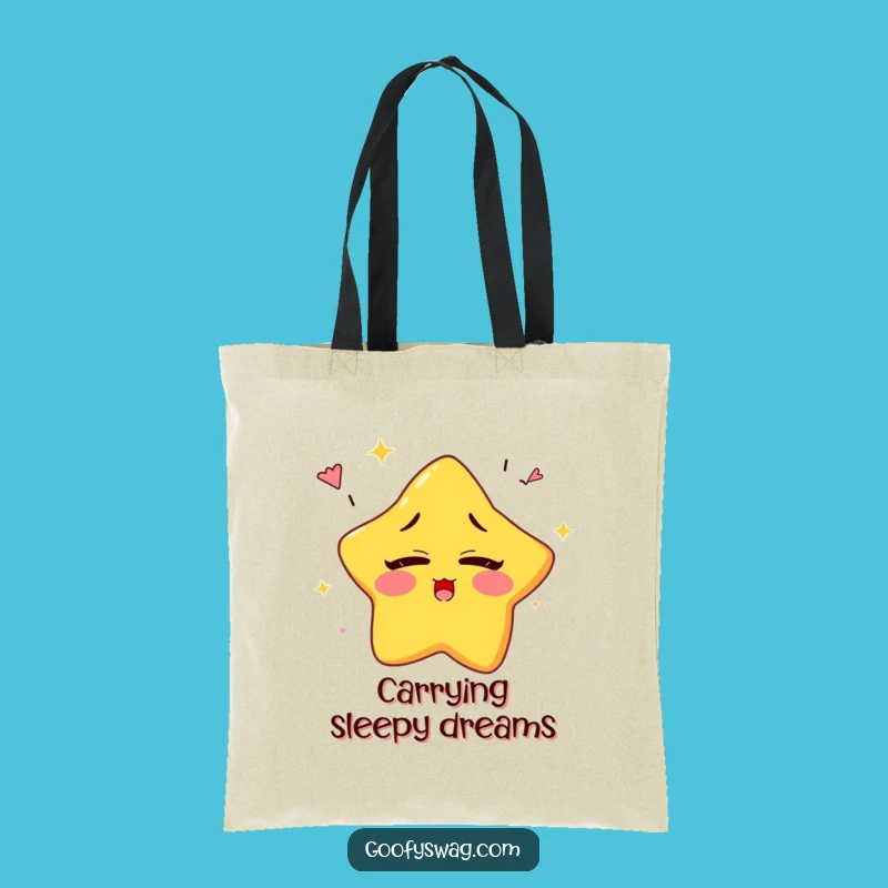 Funny Sleepy Star Rainbow Tote Bag: Carry Your Dreams Effortlessly