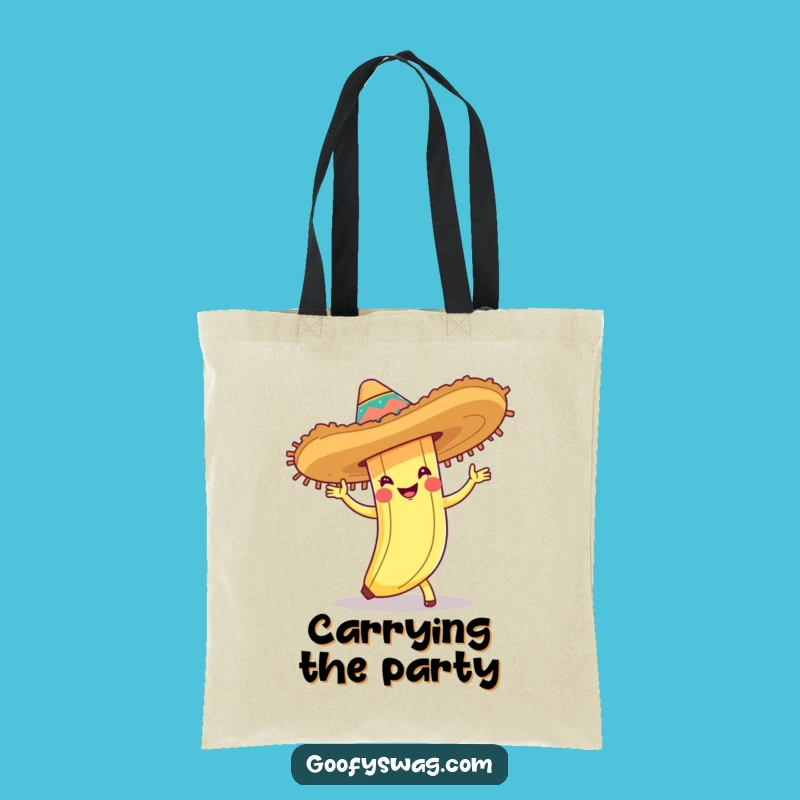 Funny Banana Peel Cha-Cha Tote Bag - Fiesta Fun Design, Eco-Friendly Gift