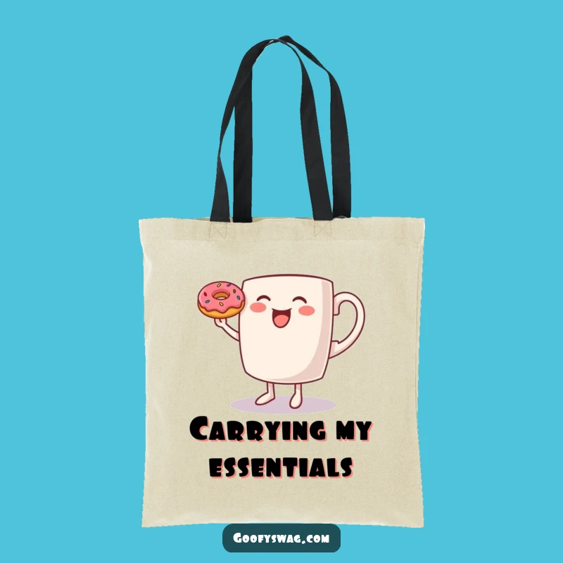 Funny Dancing Coffee Mug Tote Bag: Carry Your Morning Joy!