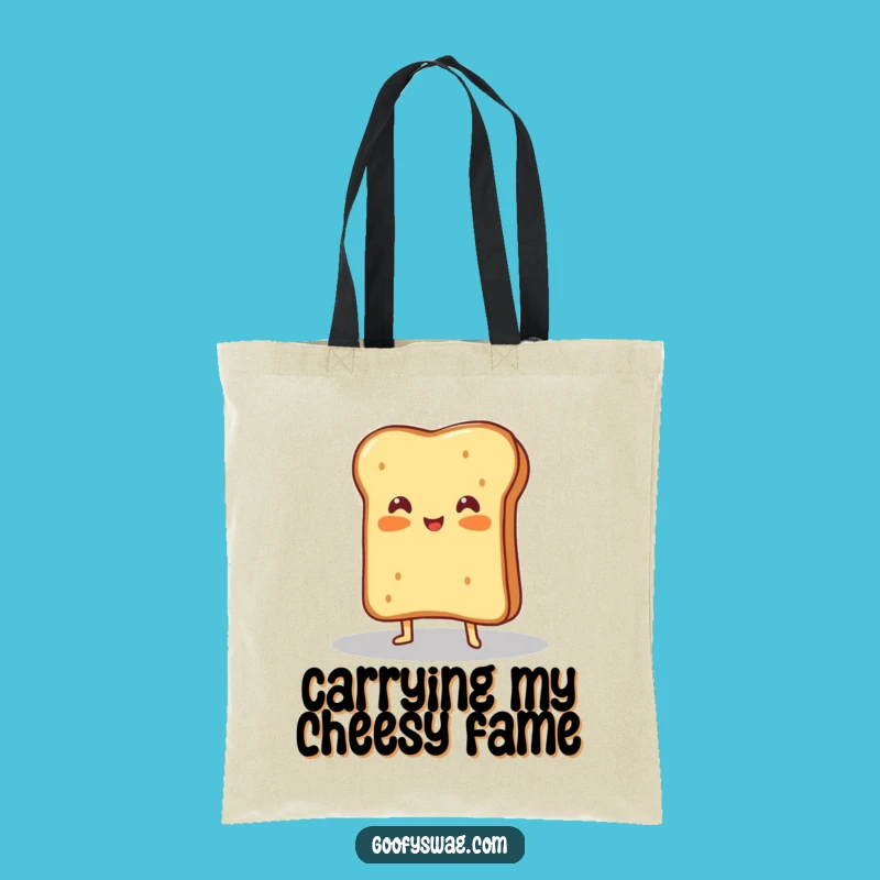 Funny Grilled Cheese Spotlight Tote Bag: Carry Your Delicious Drama!