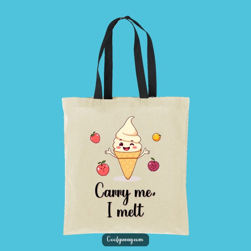 Funny Juggling Ice Cream Cone Tote Bag: Carry Fun, Sweet Gift