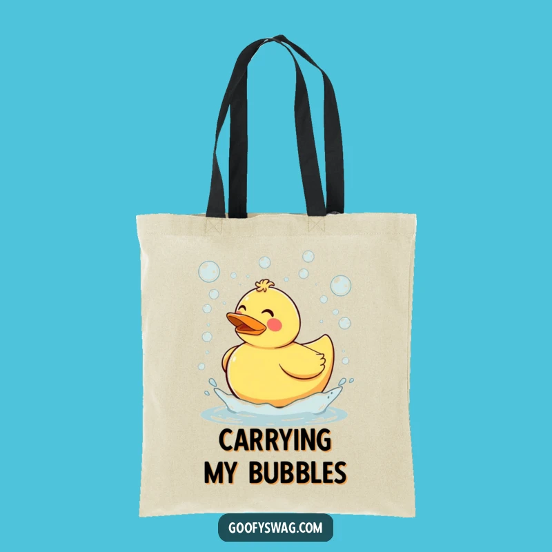 Funny Rubber Duck Tote Bag: Carry Your Bubbles, Hilarious Gift