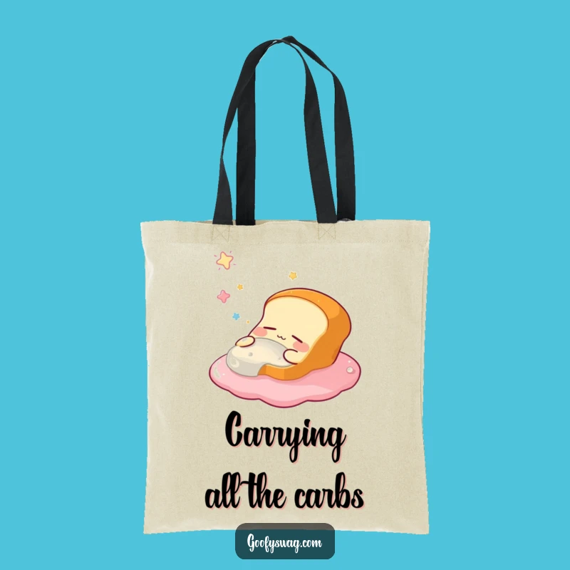 Funny Sleepy Bread Loaf Tote Bag: Carry Your Dreams and Groceries